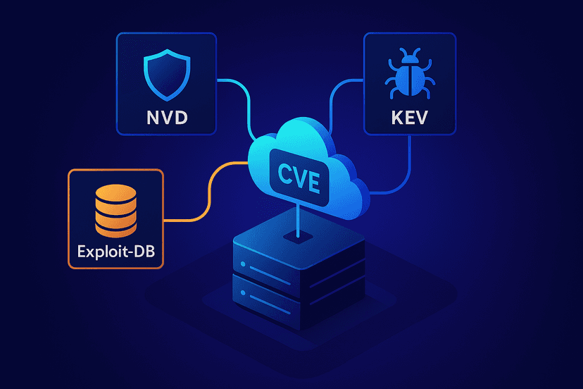The NVD + KEV + Exploit-DB Ingestor: Three Feeds, One CVE Truth