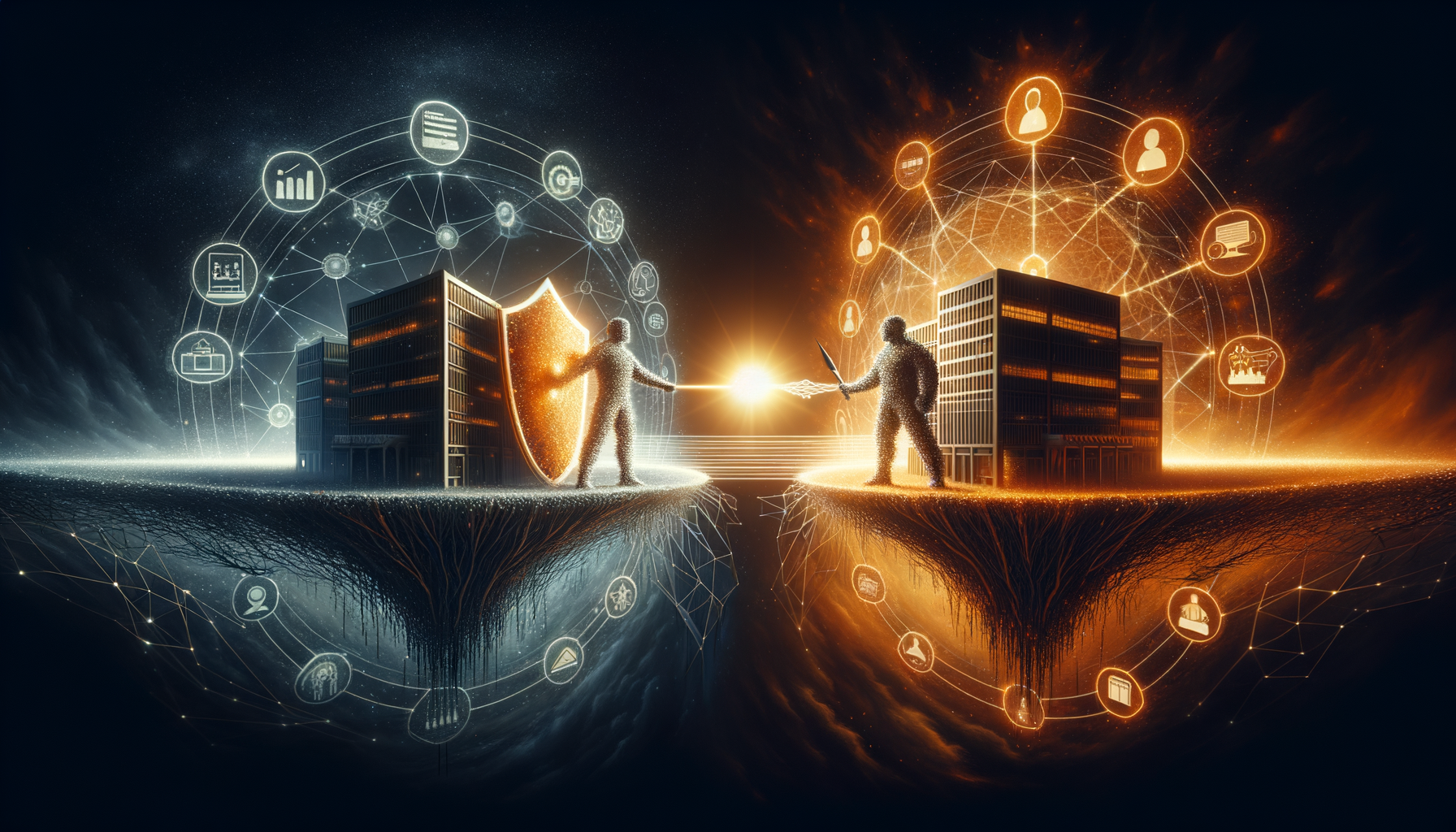 Client organization and security firm connecting through bridge of shared trust indicators