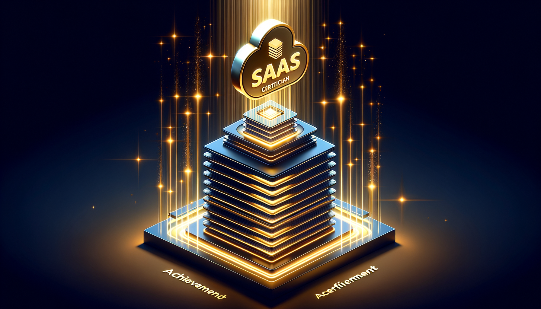 SaaS platform receiving SOC 2 certification with security layers illuminating